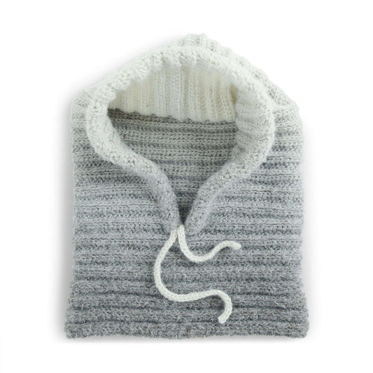 Crochet Hood made in Caron Colorama Halo Perfect Phasing Yarn