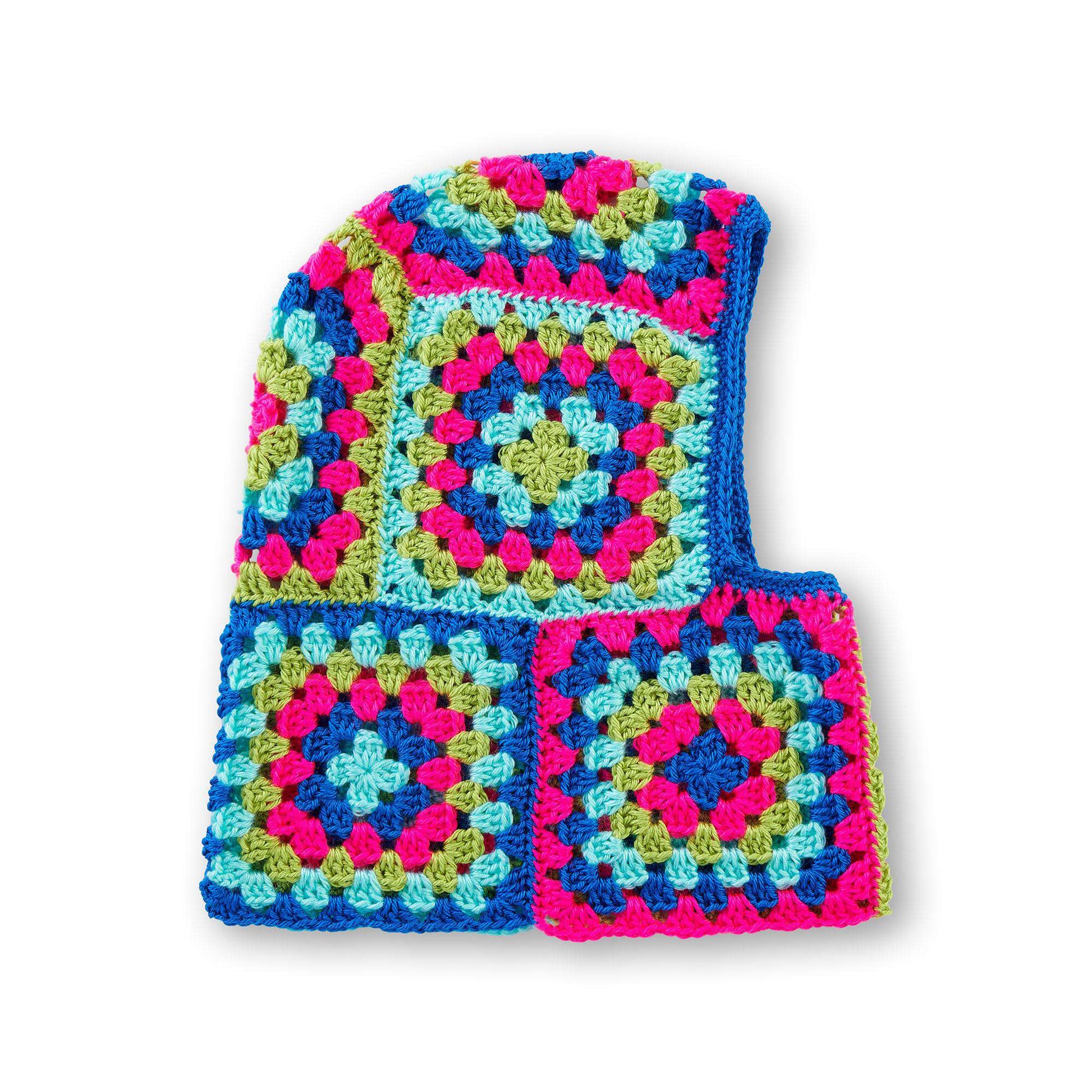 Free Caron Granny Square Crochet Balaclava Pattern