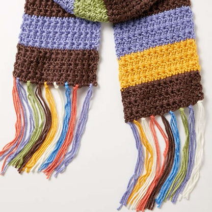 Caron Crochet Mood Scarf Star Cluster Neon