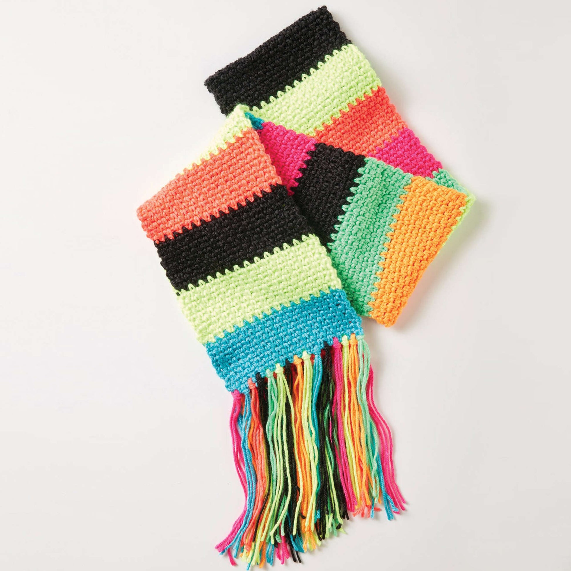 Free Caron Simple Stripes Crochet Scarf Pattern