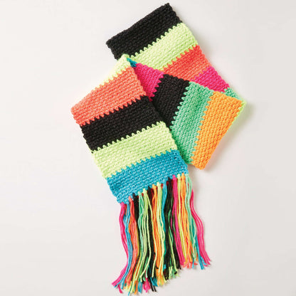 Caron Simple Stripes Crochet Scarf Single Size