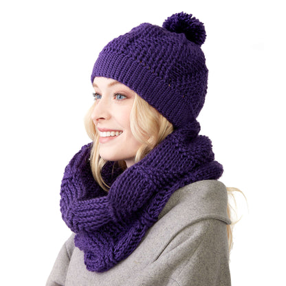 Caron Twist 'n' Shout Crochet Hat and Cowl Cowl