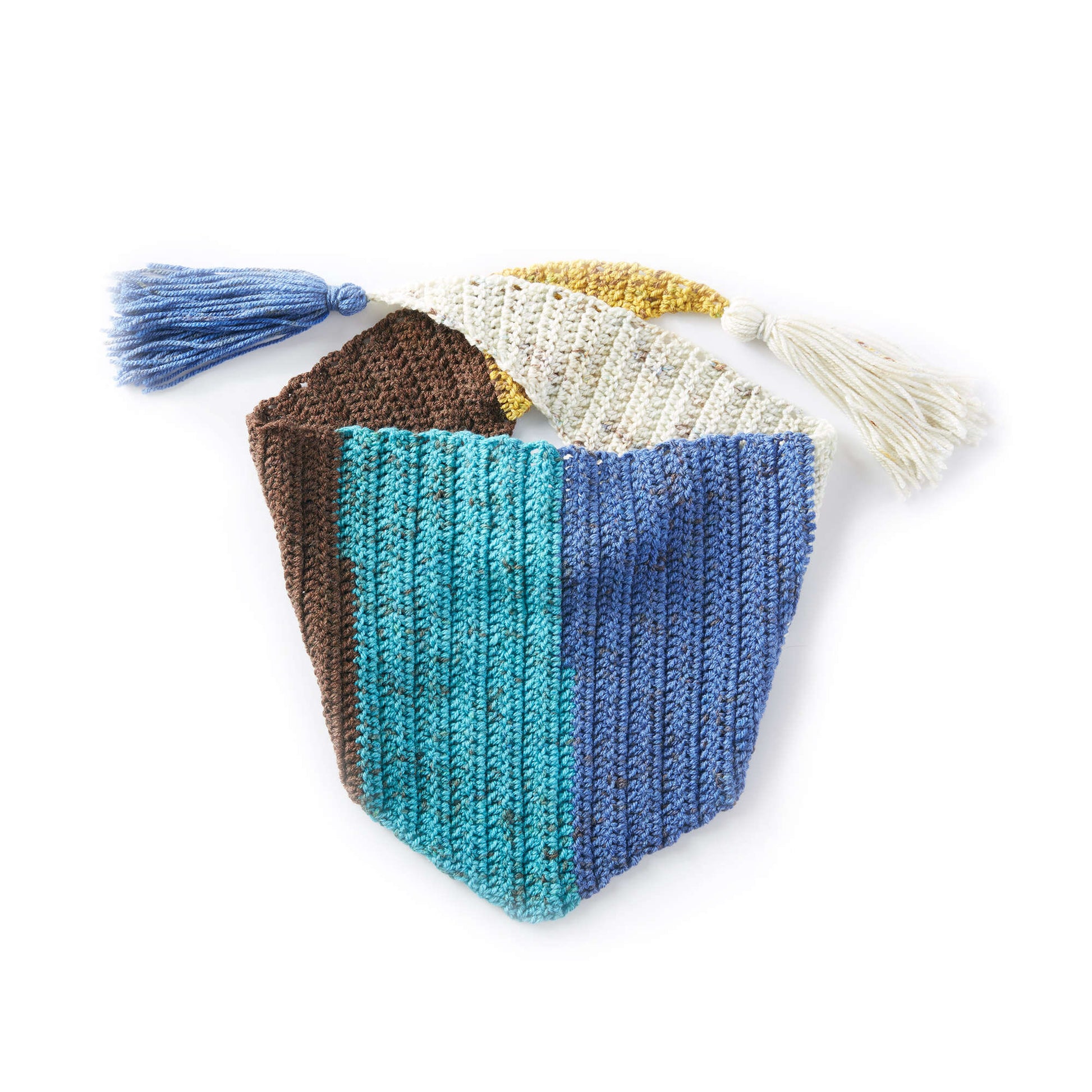 Caron Kerchief Crochet Scarf Single Size