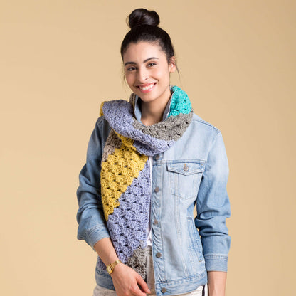 Caron On The Bias Crochet Scarf Single Size