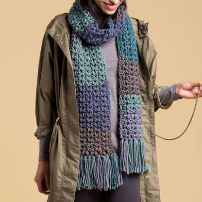 Caron Crochet Winter Scarf Single Size