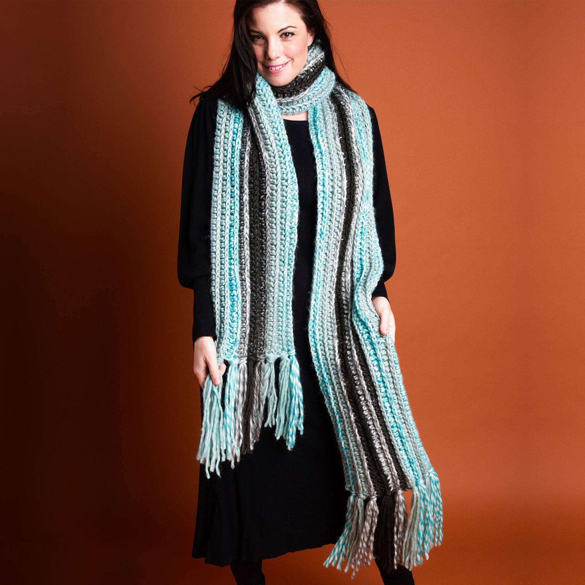 Free Easy Caron Taking Sides Scarf Crochet Pattern | Yarnspirations