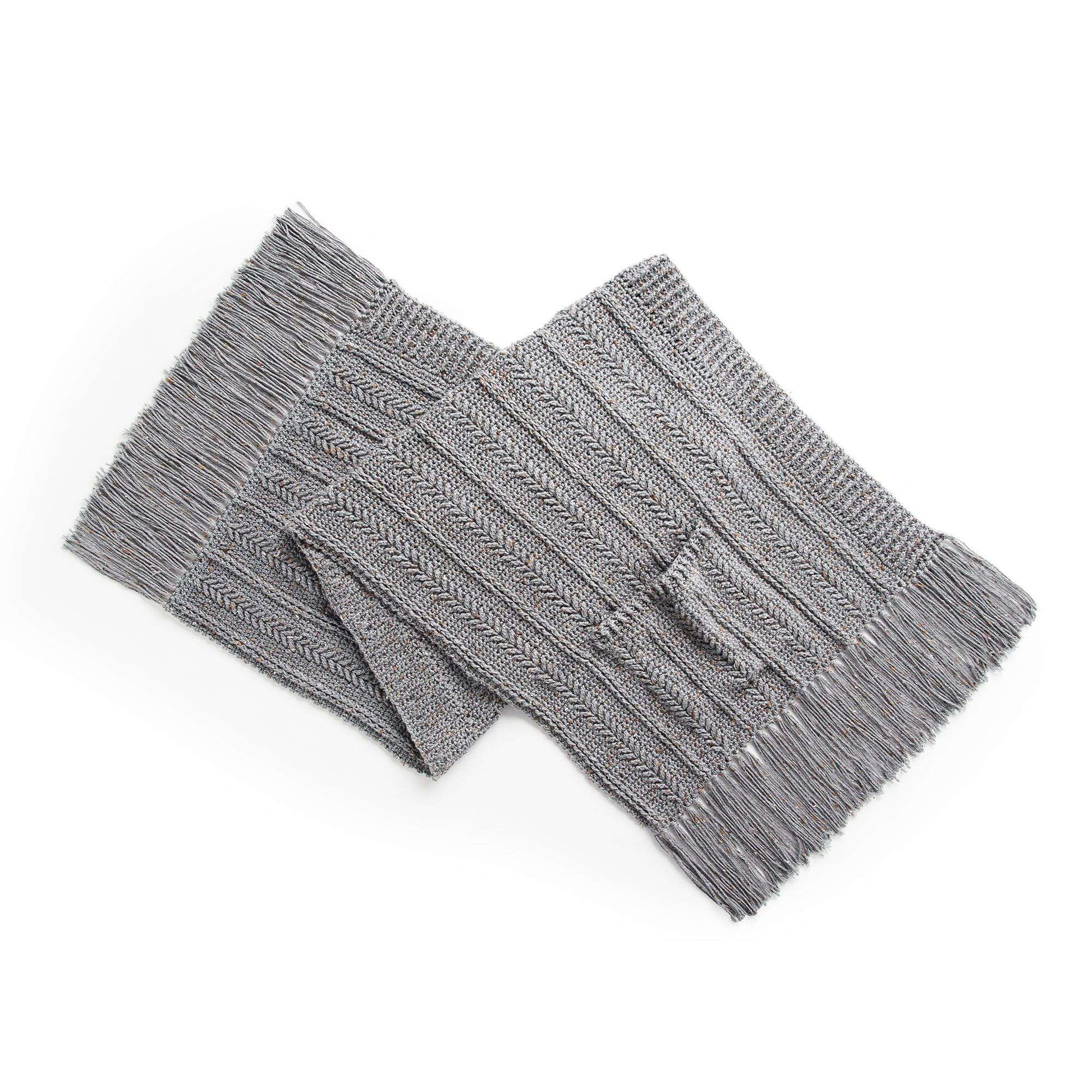 Free Caron Crochet Texture Message Pocket Shawl Pattern