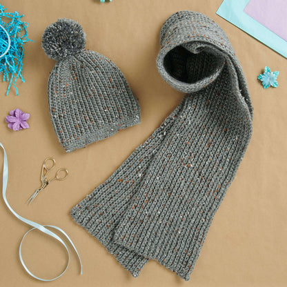 Caron Crochet Hat & Scarf Set Single Size
