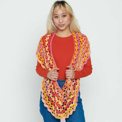 Caron Cinnamon Swirl Crochet Cowl Single Size