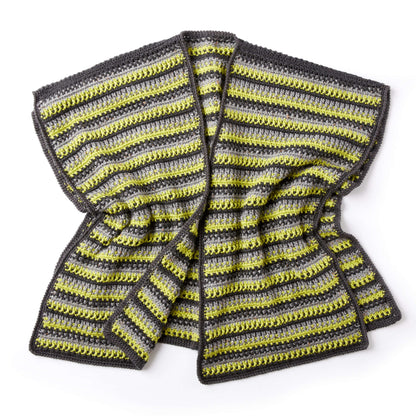 Caron Textured Stripes Crochet Ruana Single Size