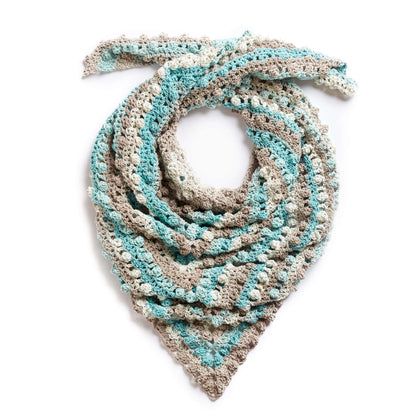 Caron Make a Point Crochet Shawl Crochet Shawl made in Caron Cotton Cakes yarn