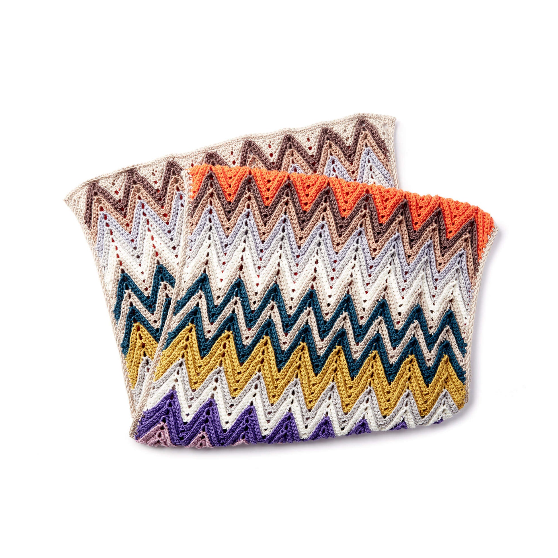 Caron x Pantone Crochet Zig-Zag Rectangular Shawl Single Size