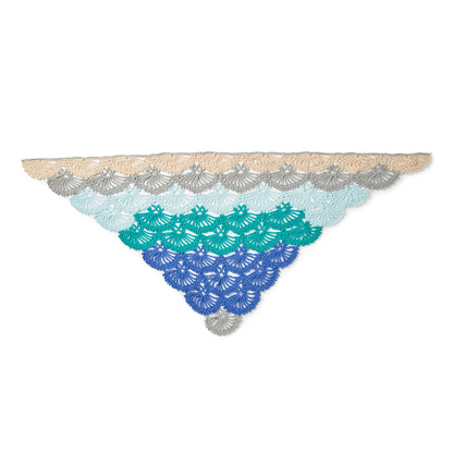 Caron X Pantone Lace Fans Crochet Shawl Single Size