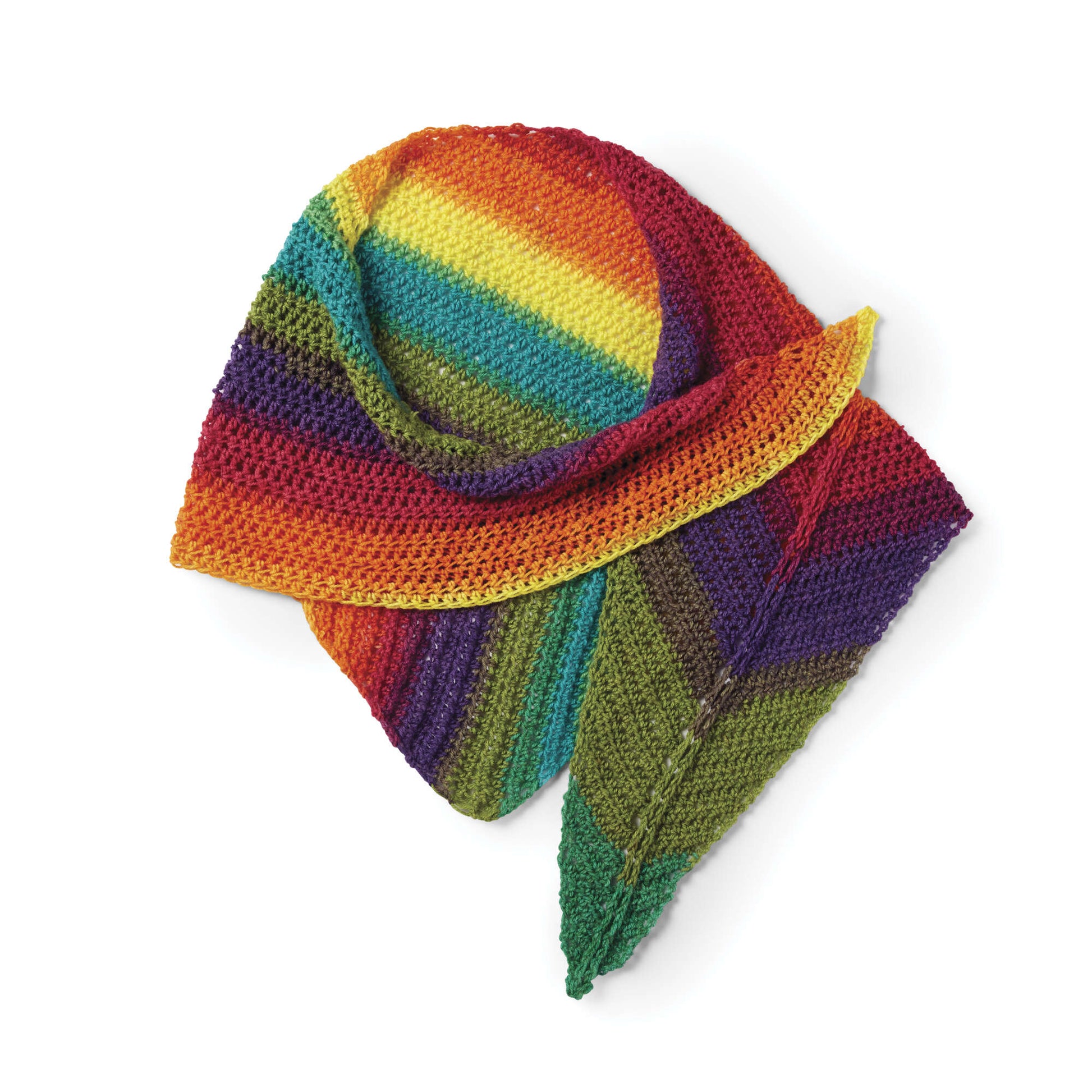 Free Caron Crochet Rainbow Shawl Pattern