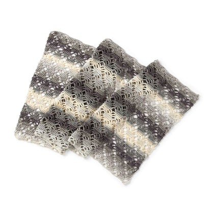 Caron Geometric Grid Crochet Shawl Single Size