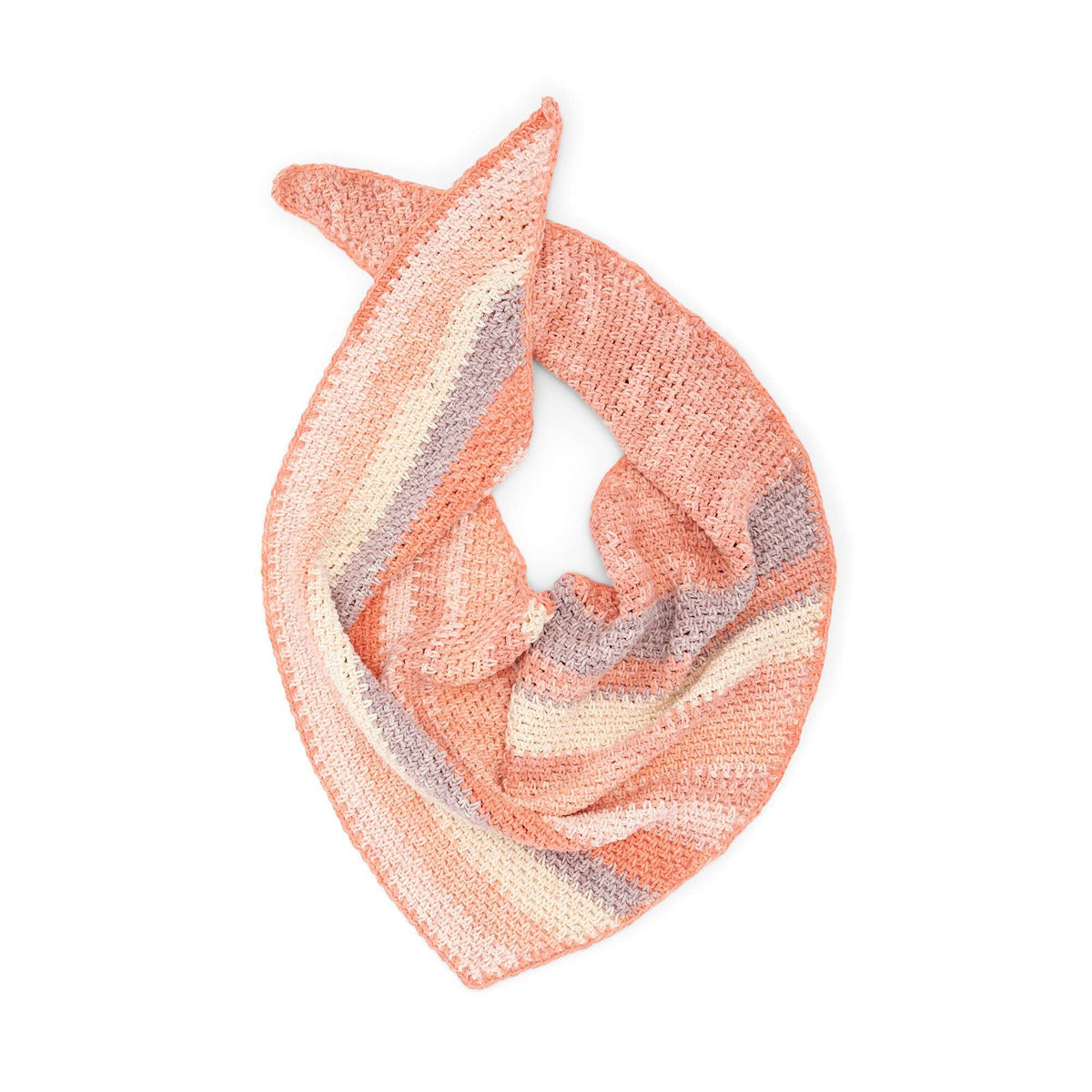 Crochet Shawl made in Caron Cotton Cakes yarn