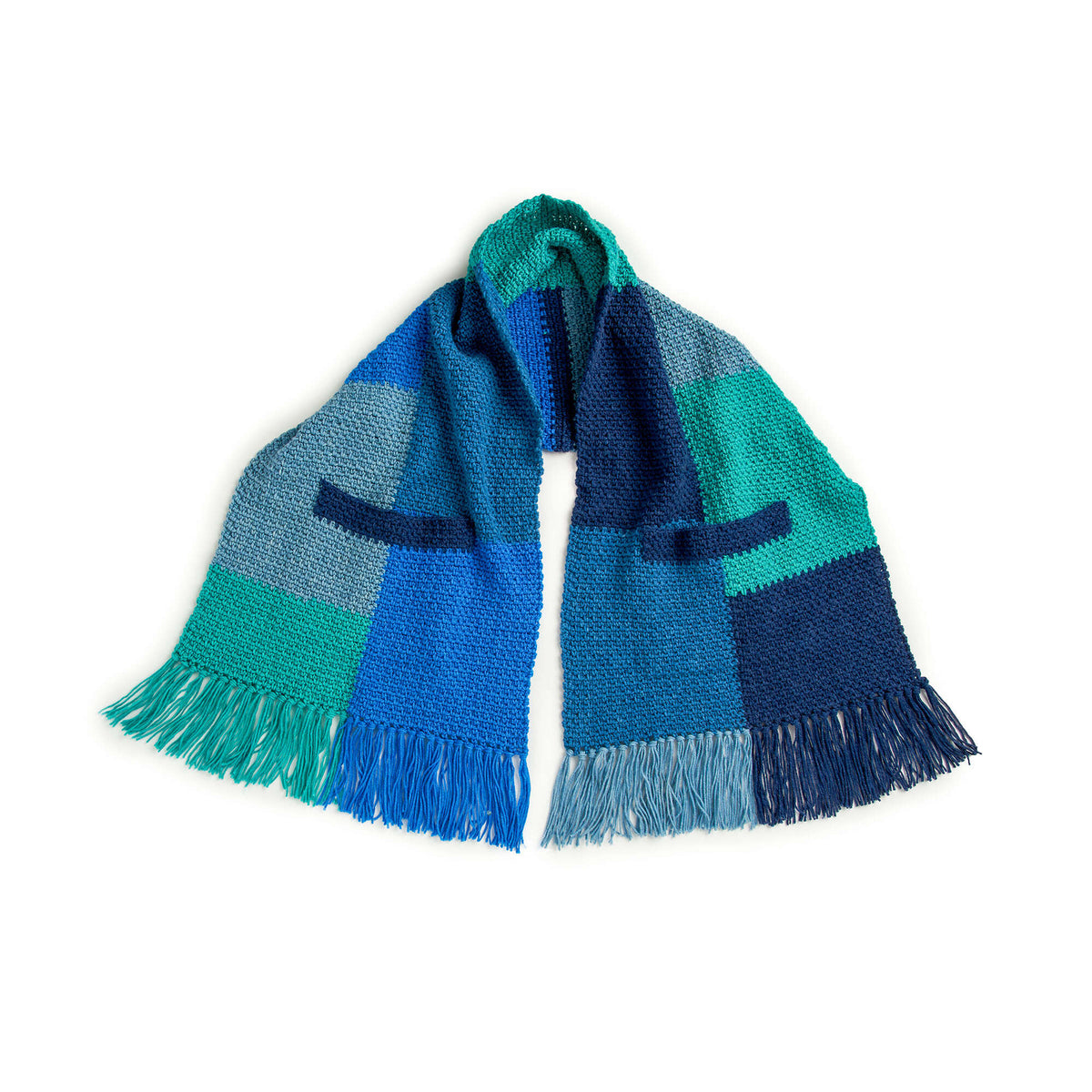 Crochet Shawl made in Caron Big Donut O'Go yarn