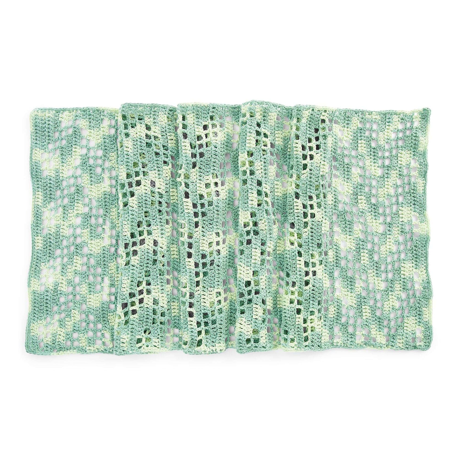 Free Caron Crochet Filet Zigzag Shawl Pattern