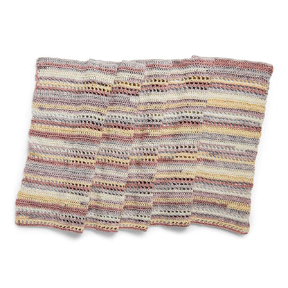 Caron Mesh Bands Crochet Shawl Single Size