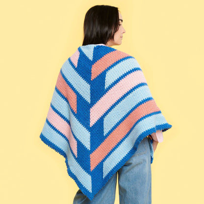 Caron Blocks And Stripes Crochet Shawl Single Size