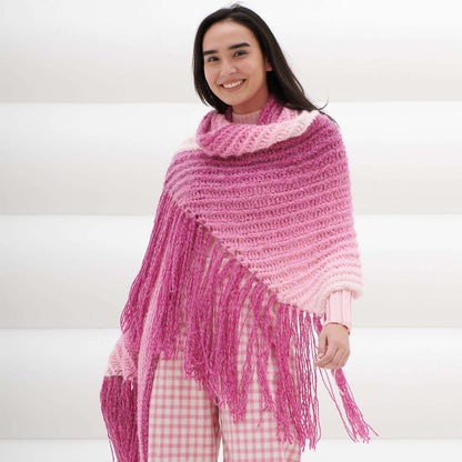 Caron Crochet Dramatic Fringe Wrap Single Size