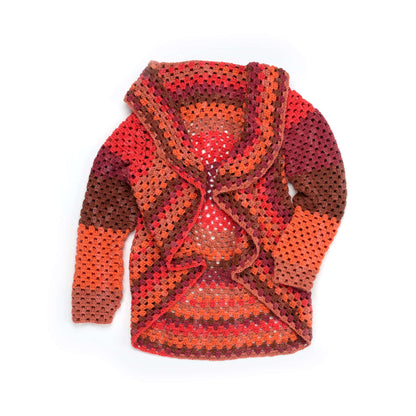Caron Granny Stripes Crochet Cardigan L