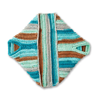 Caron Crochet Blanket Cardigan Single Size