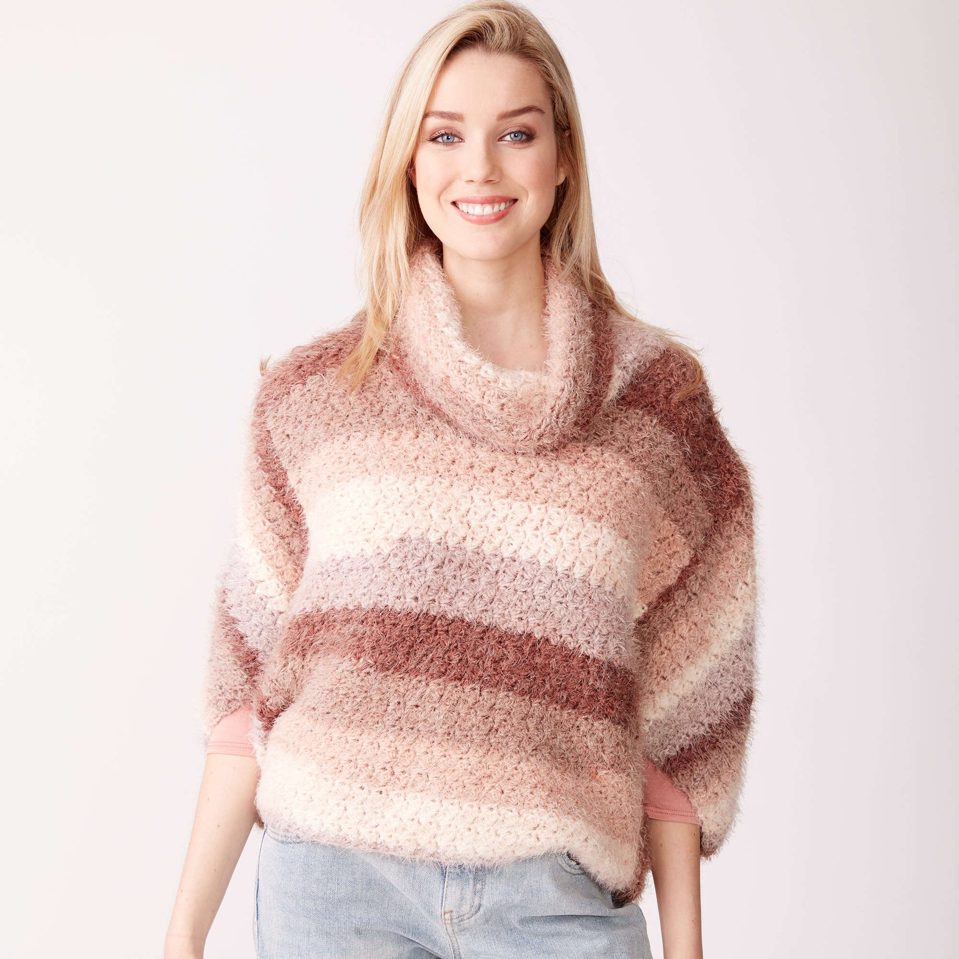 Free Caron Modular Crochet Pullover Pattern