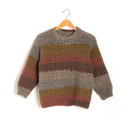 Caron Stepping Stripes Crochet Pullover XL