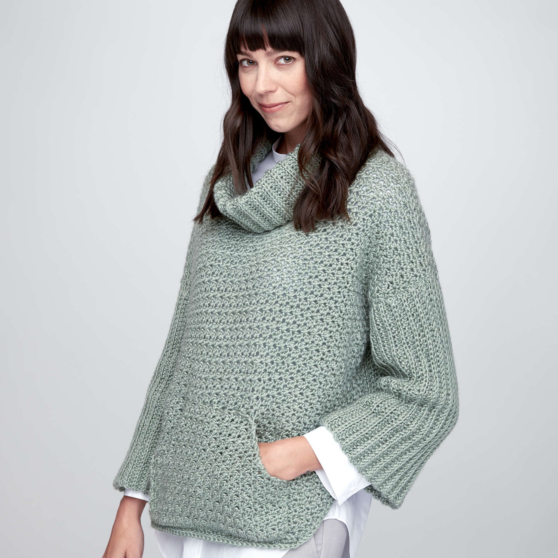 Free Caron Crochet Cowl Pullover Pattern