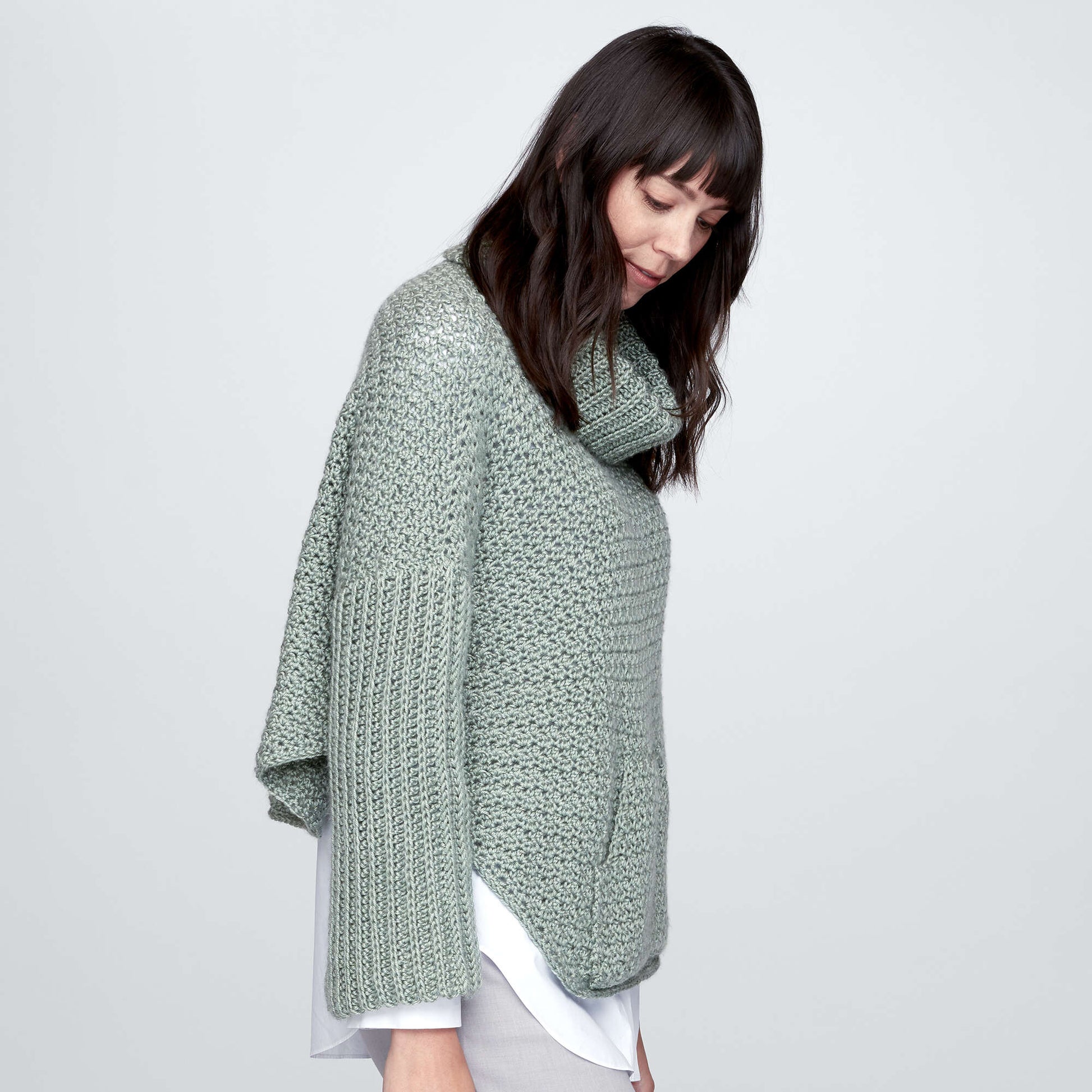 Free Caron Crochet Cowl Pullover Pattern