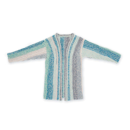 Caron Marble Cakes Ribbed Crochet Cardigan M