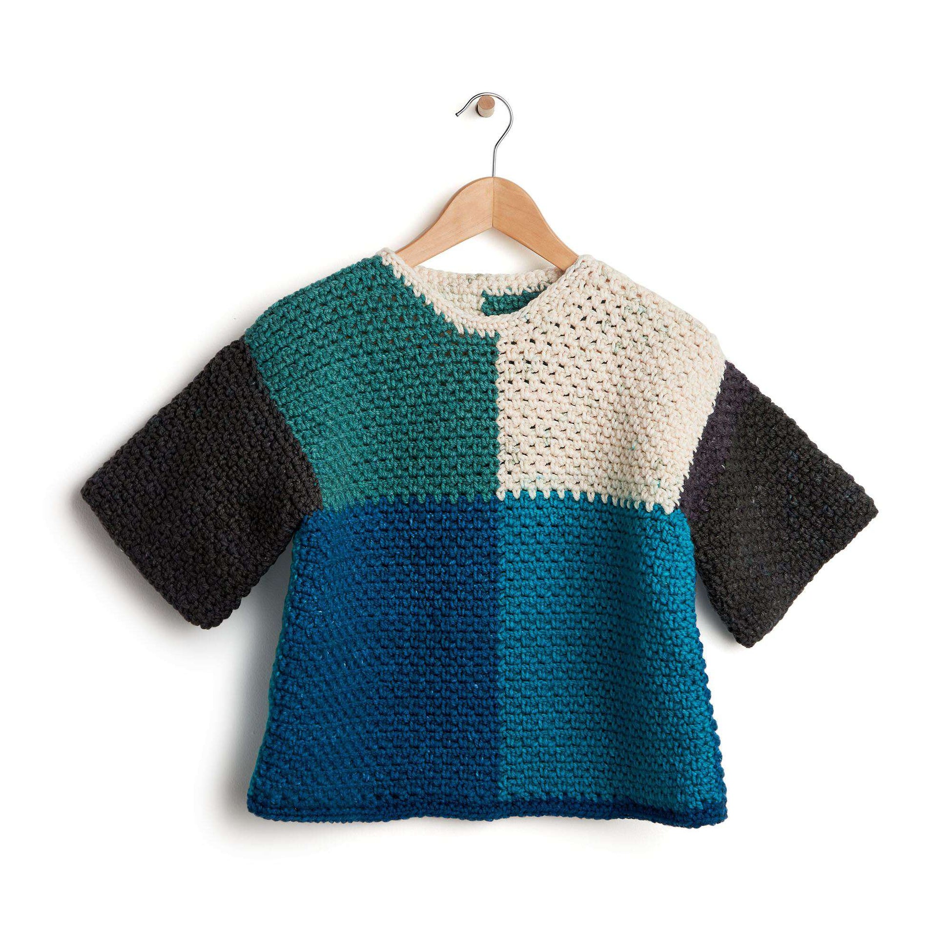 Free Caron Downtime Crochet Pullover Pattern