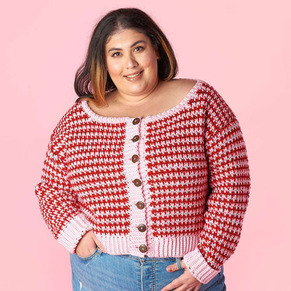 Caron Graphic Crochet Cardigan 2/3 XL