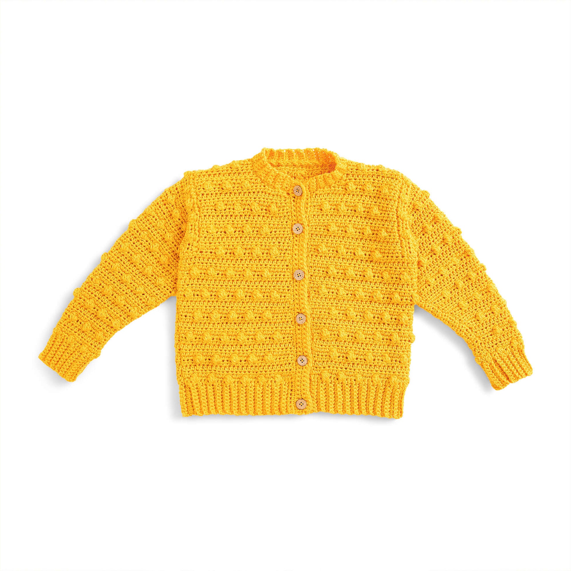 Free Easy Caron Bobble Kids Cardigan Crochet Pattern Yarnspirations
