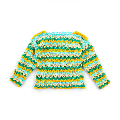 Caron Zig Zag Crochet Pullover 4/5 XL