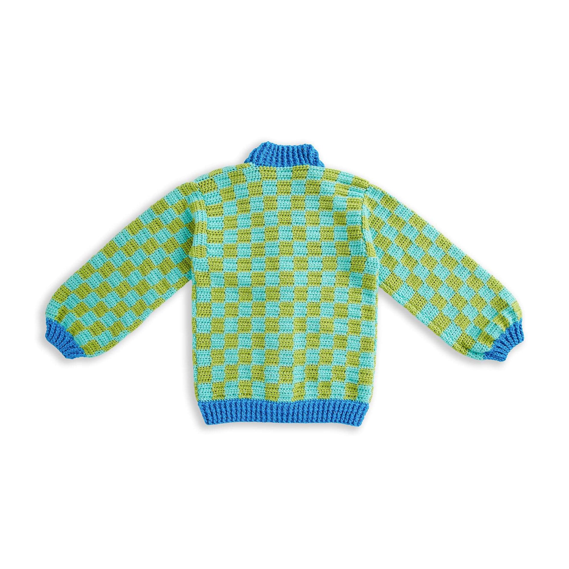 Caron Checkered Crochet Cardigan | Yarnspirations