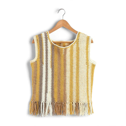 Caron Stripes and Fringe Crochet Tank XS/S