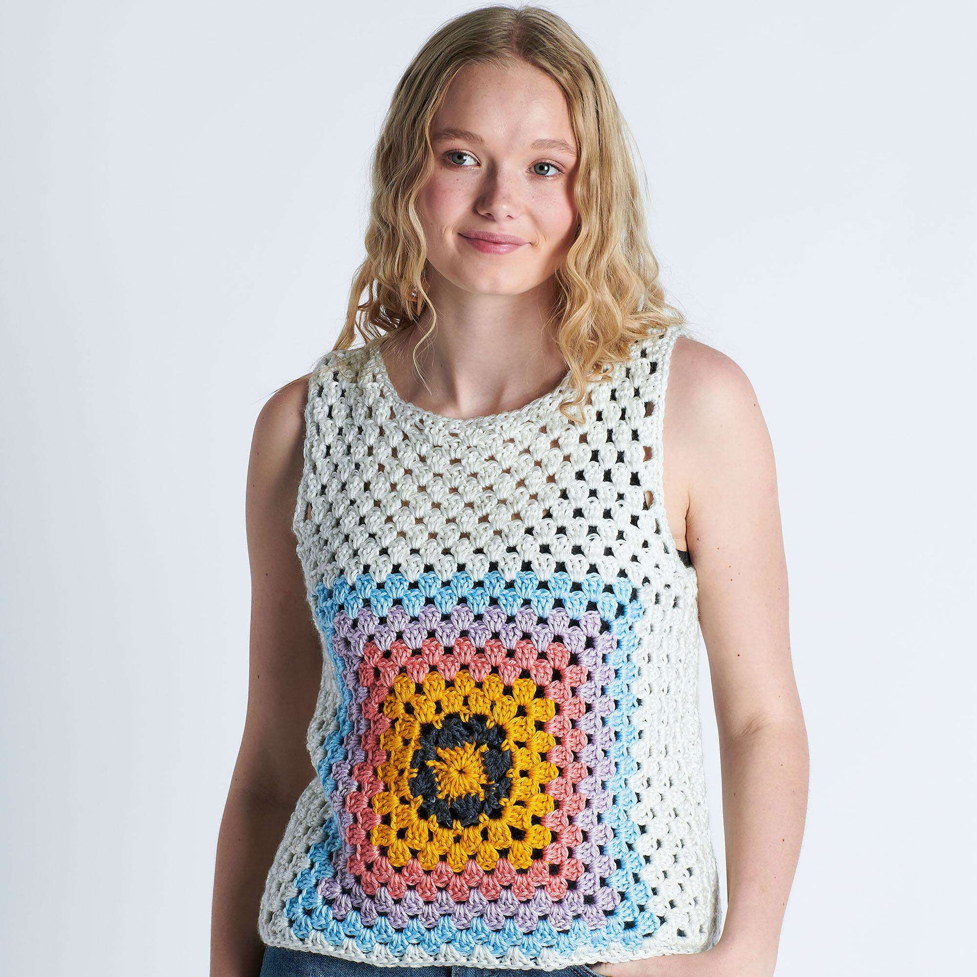 Free Caron Crochet Granny Tank Pattern