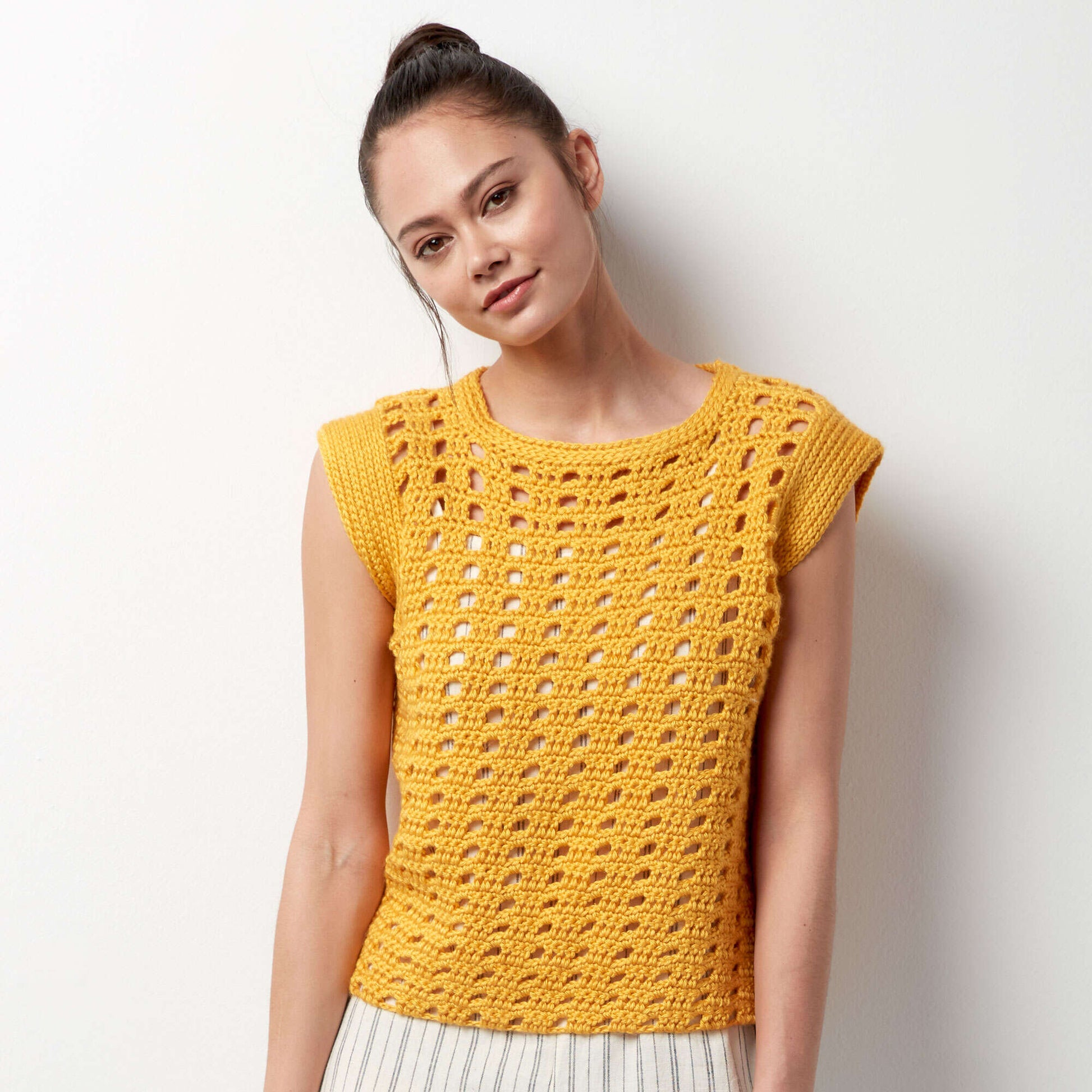 Caron Hello, Yellow! Crochet Top Pattern