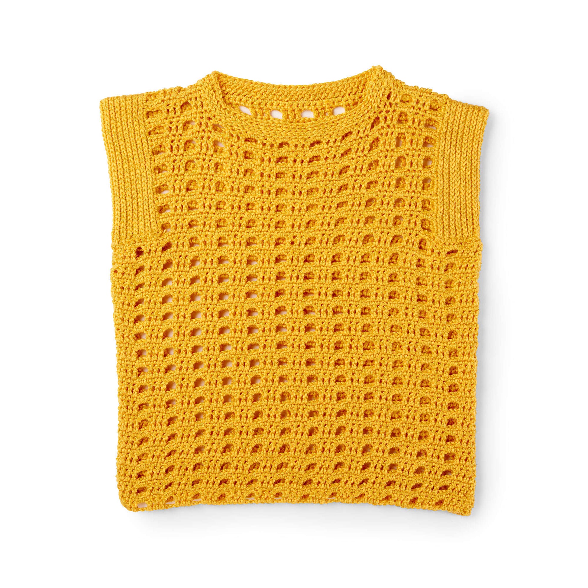 Caron Hello, Yellow! Crochet Top XL
