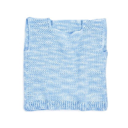 Caron Crochet Tee-top Crochet Top made in Caron Angel Cakes yarn