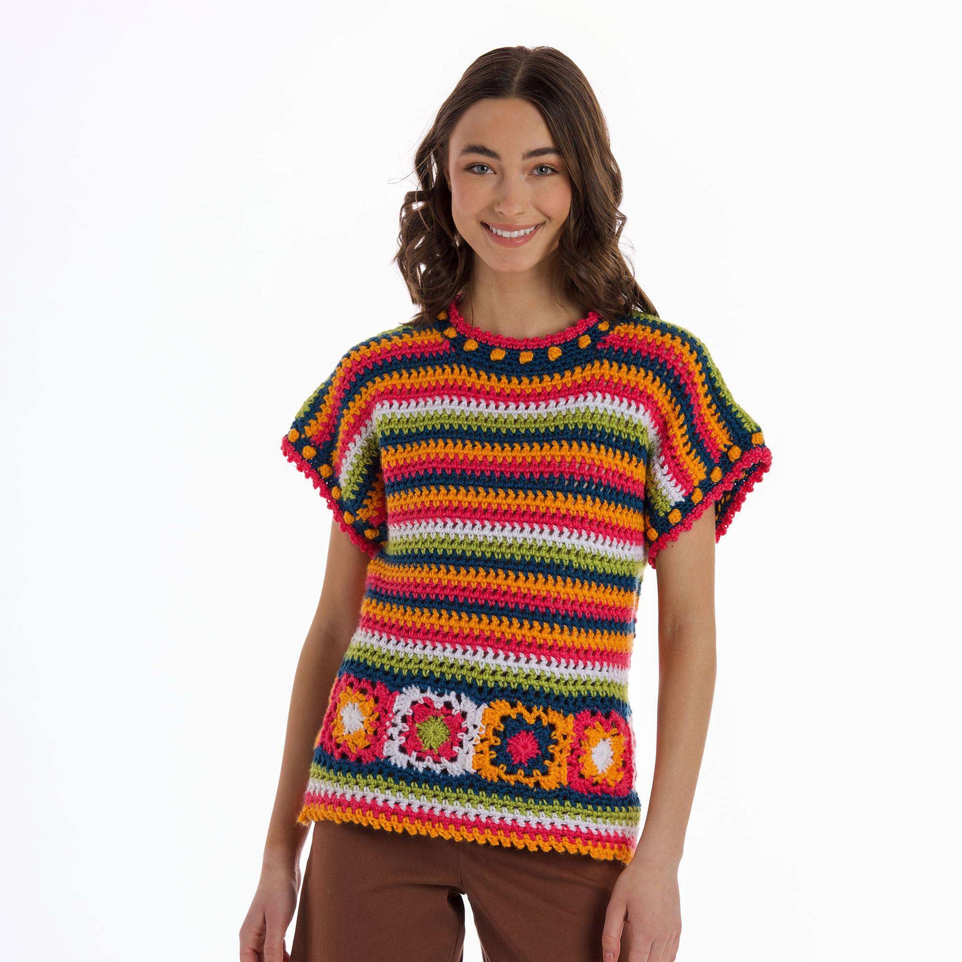Free Caron In Living Color Crochet Top Pattern