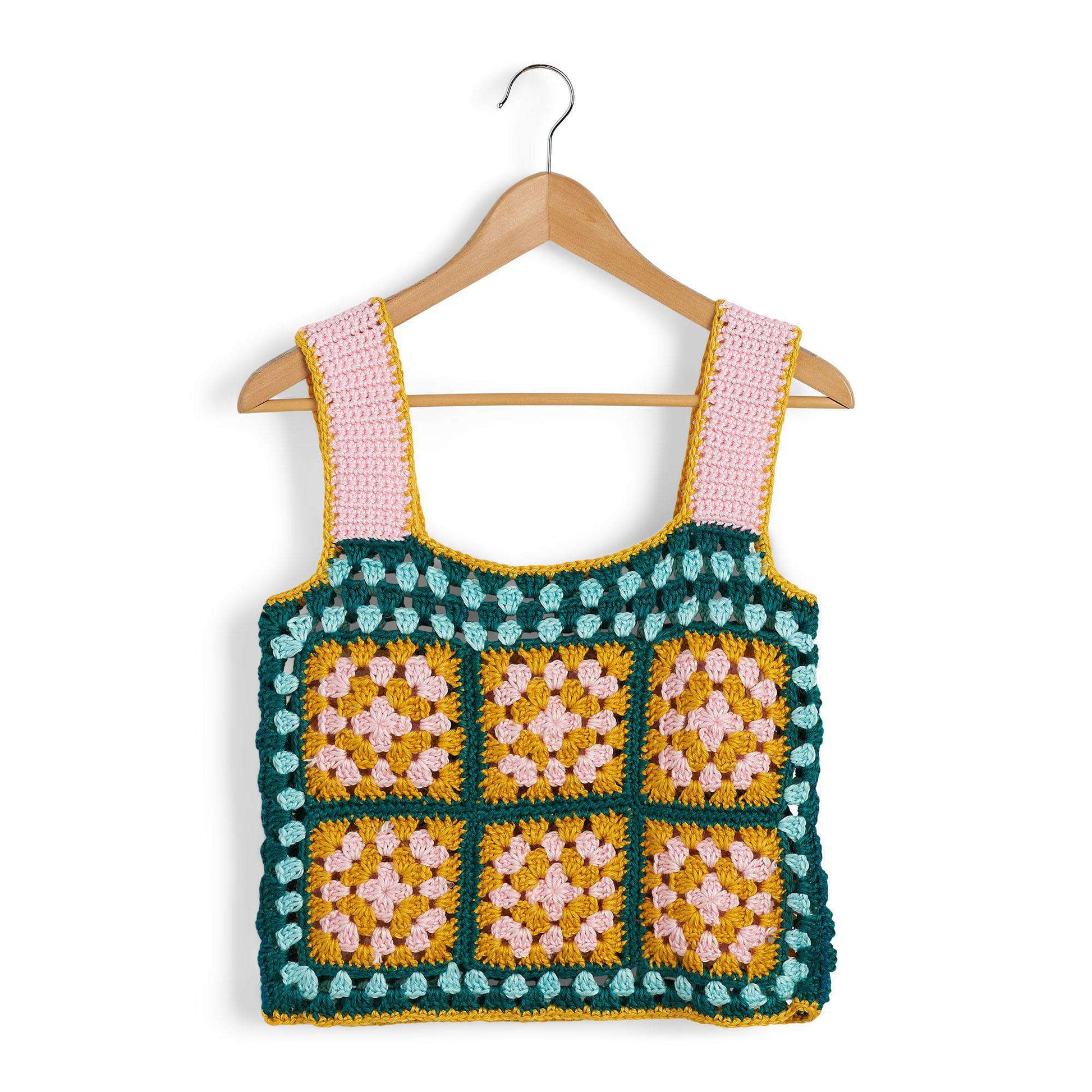 Free Caron Crochet Granny Square Top Pattern