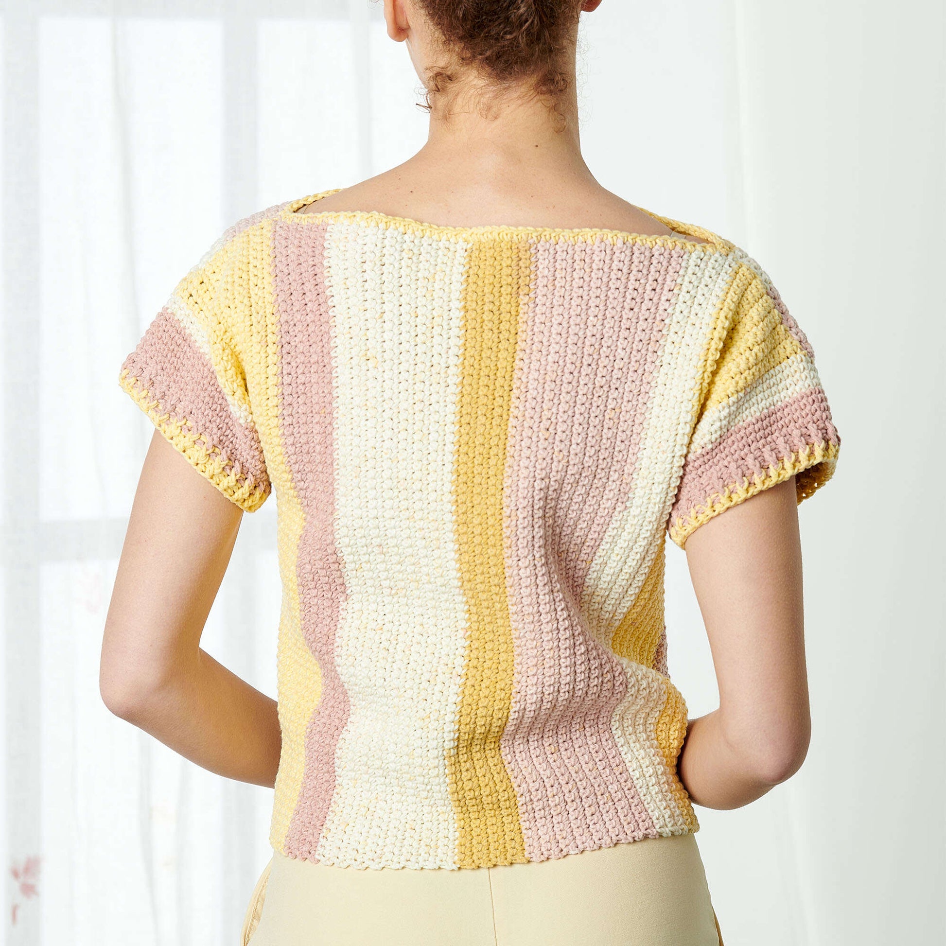 Free Caron Crochet Tie-Front Tee Pattern