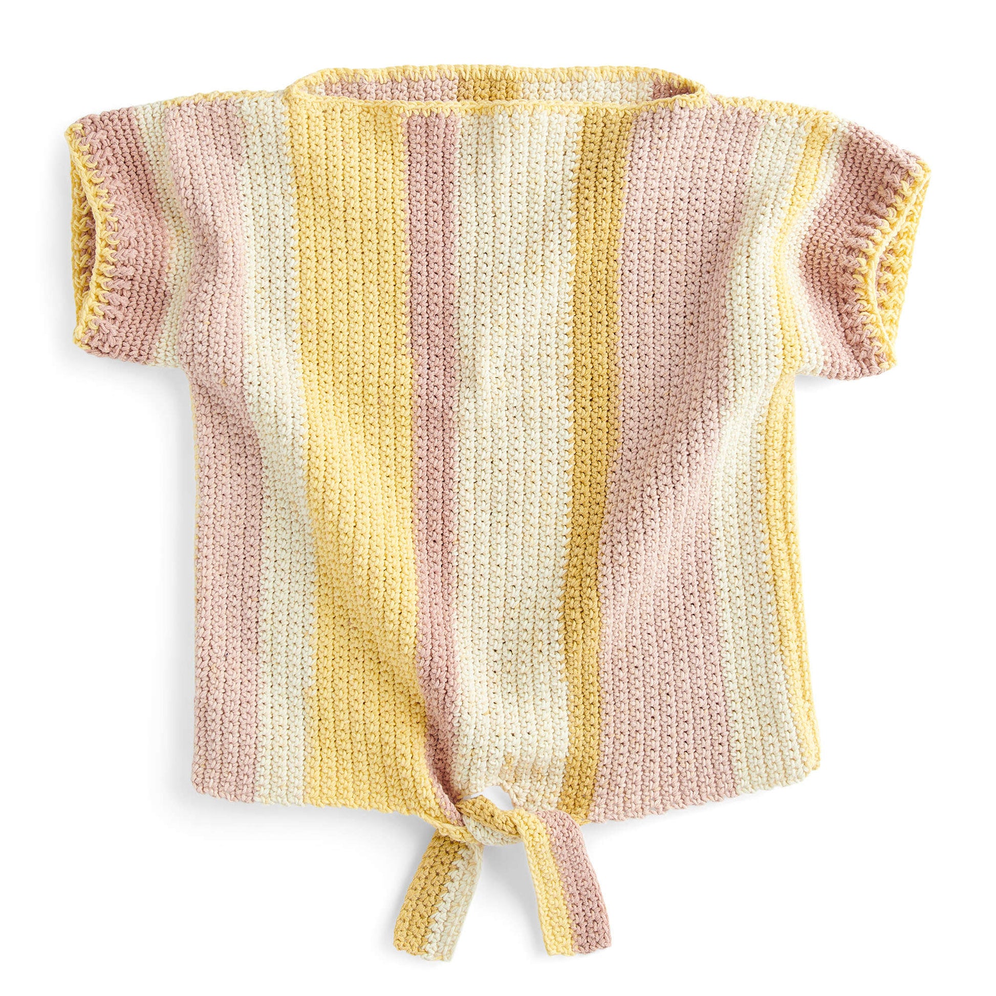 Free Caron Crochet Tie-Front Tee Pattern