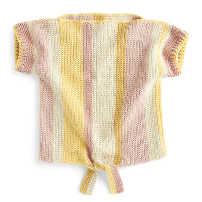 Caron Crochet Tie-Front Tee XL