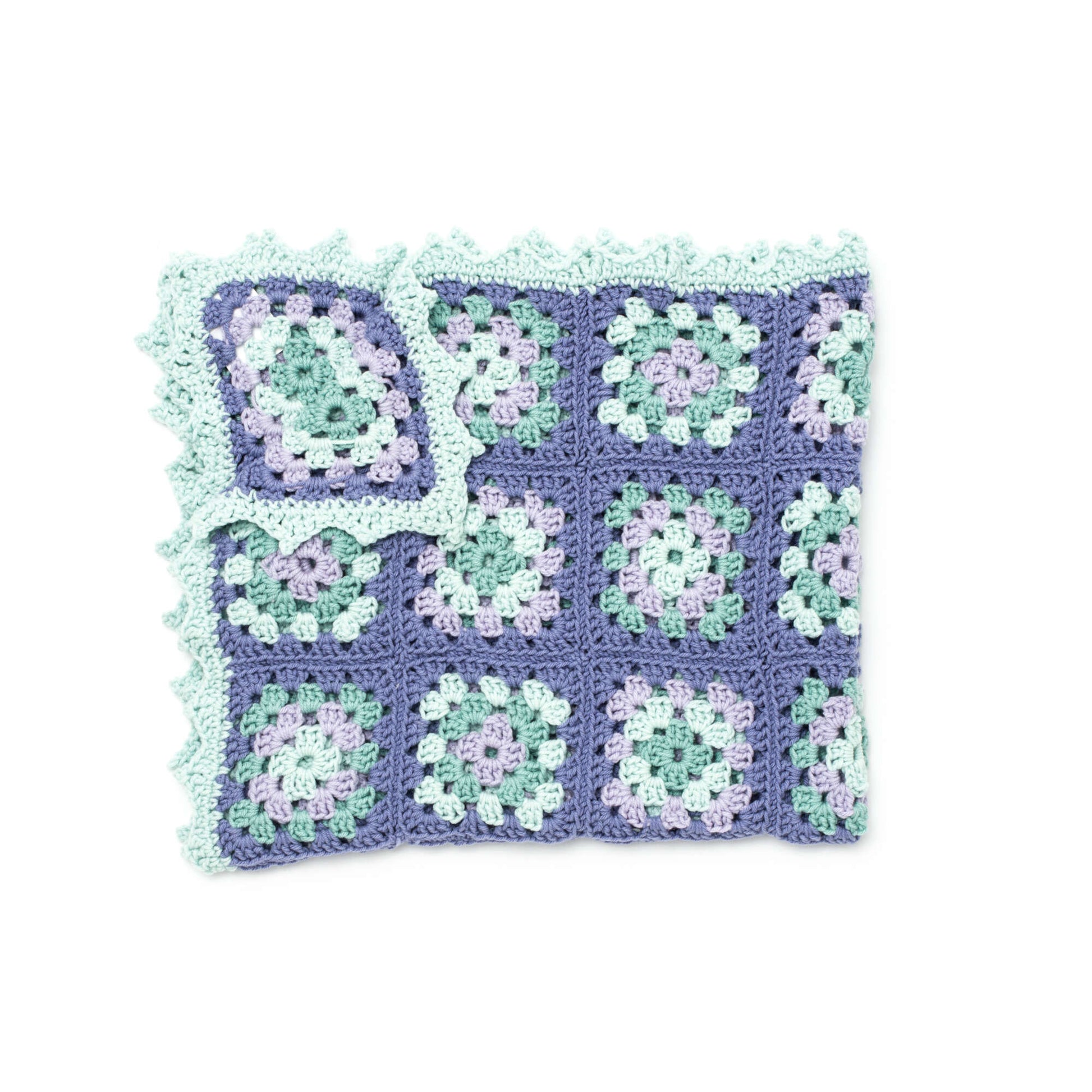 Free Caron Lullaby Granny Square Crochet Baby Blanket Pattern