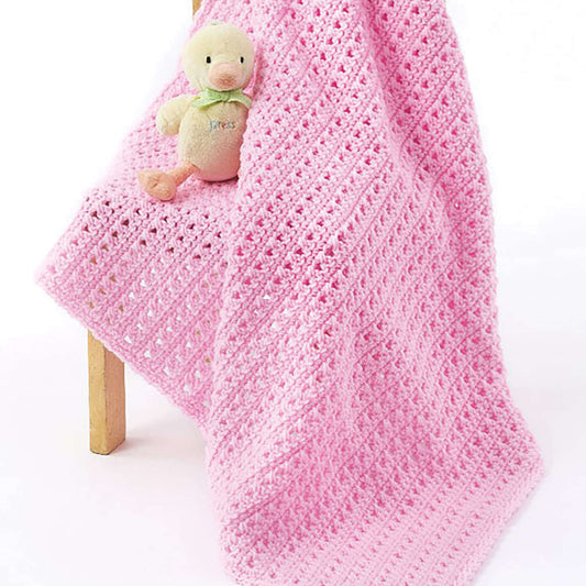 Caron One Skein Crochet Baby Blanket Pattern Tutorial Image