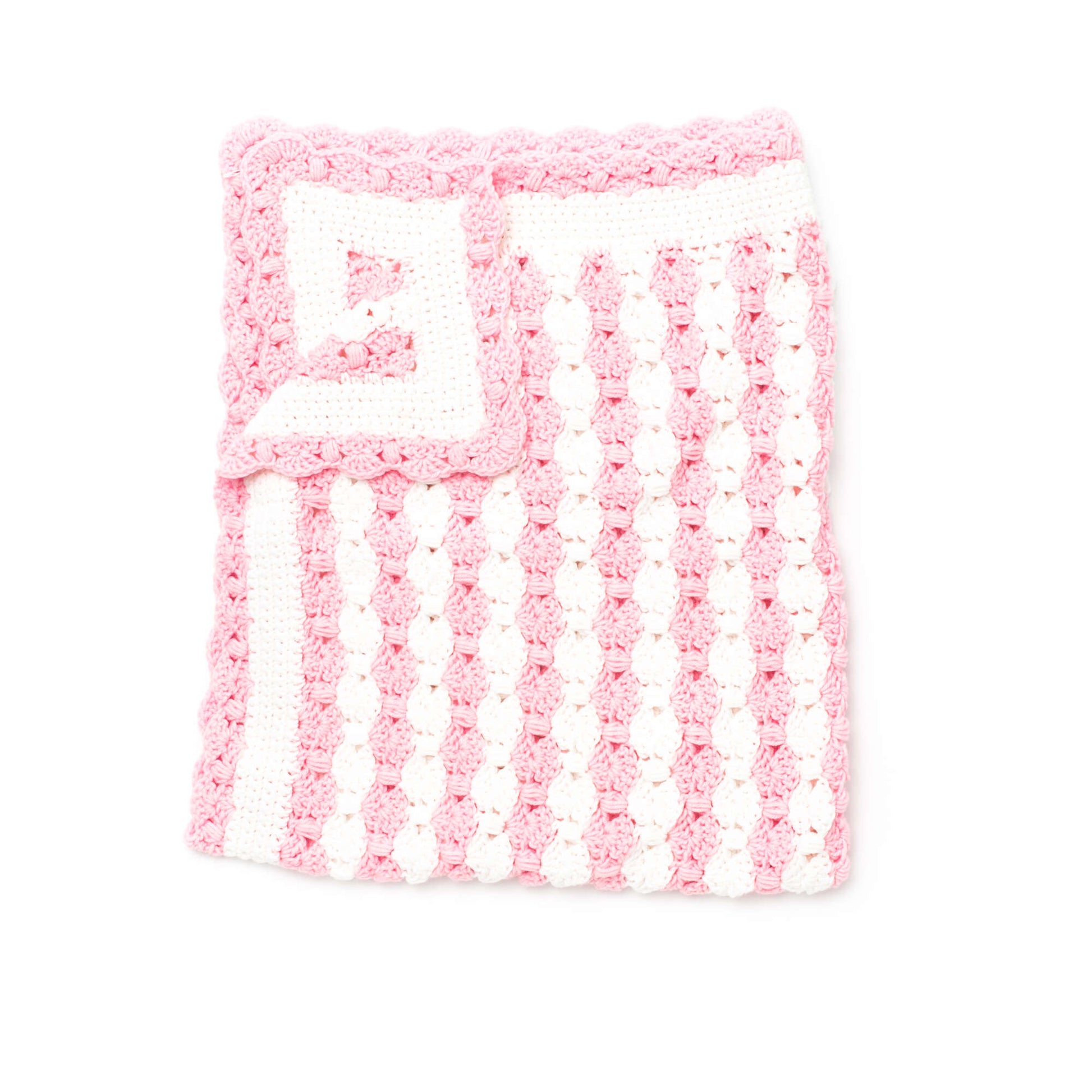 Free Caron Peppermint Puff Crochet Baby Blanket Pattern
